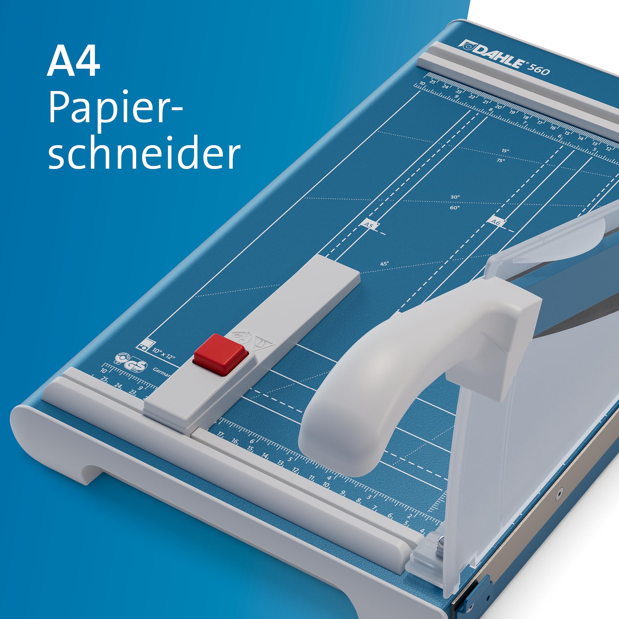 Dahle 560 Papierschneider (Format bis DIN A4, 25 Blatt Schneidleistung) Schnittlänge 340 mm