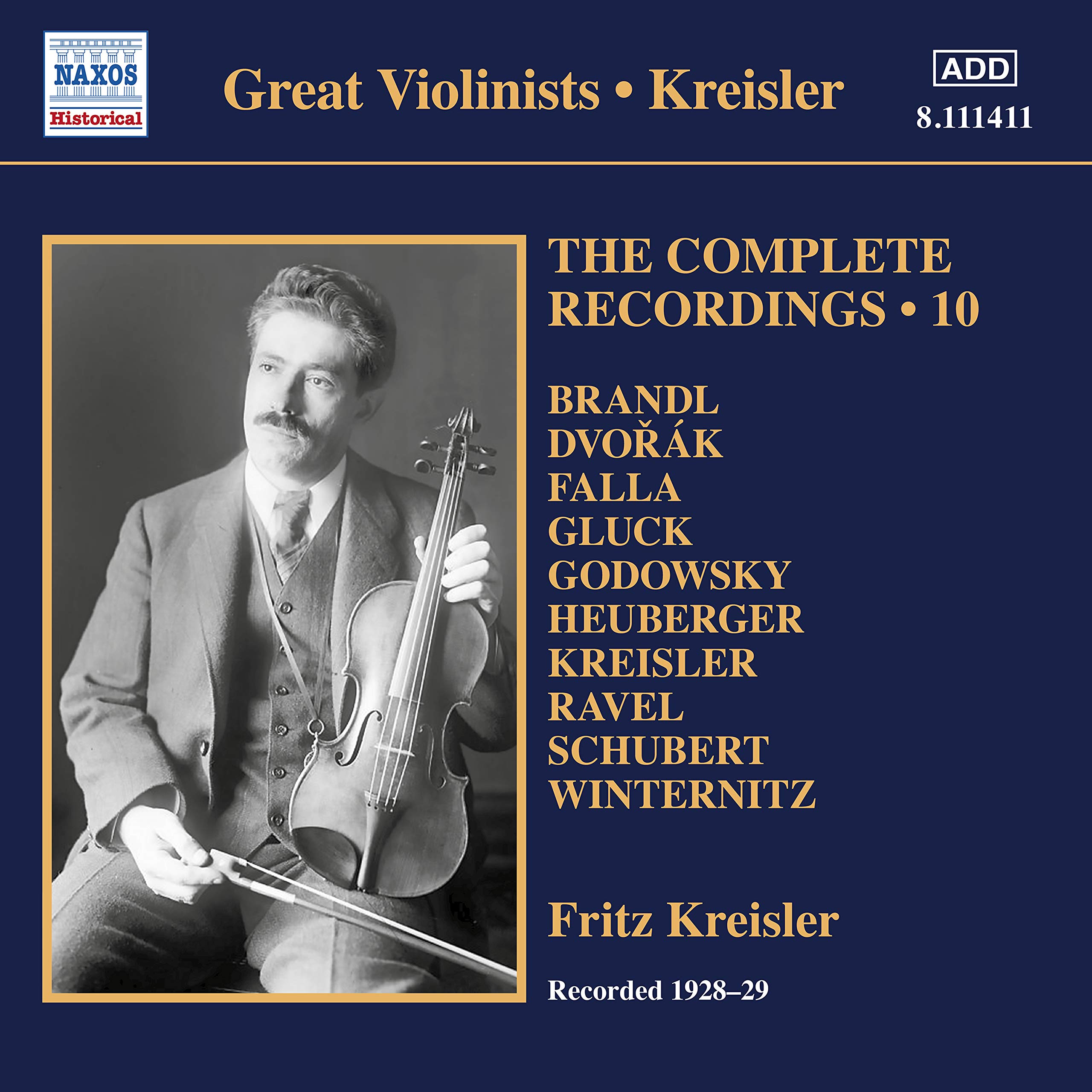■フリッツ・クライスラー名演奏集（10CD）　輸入盤 Amazon.co.jp: フリッツ・クライスラー: 録音全集 第10集(1928