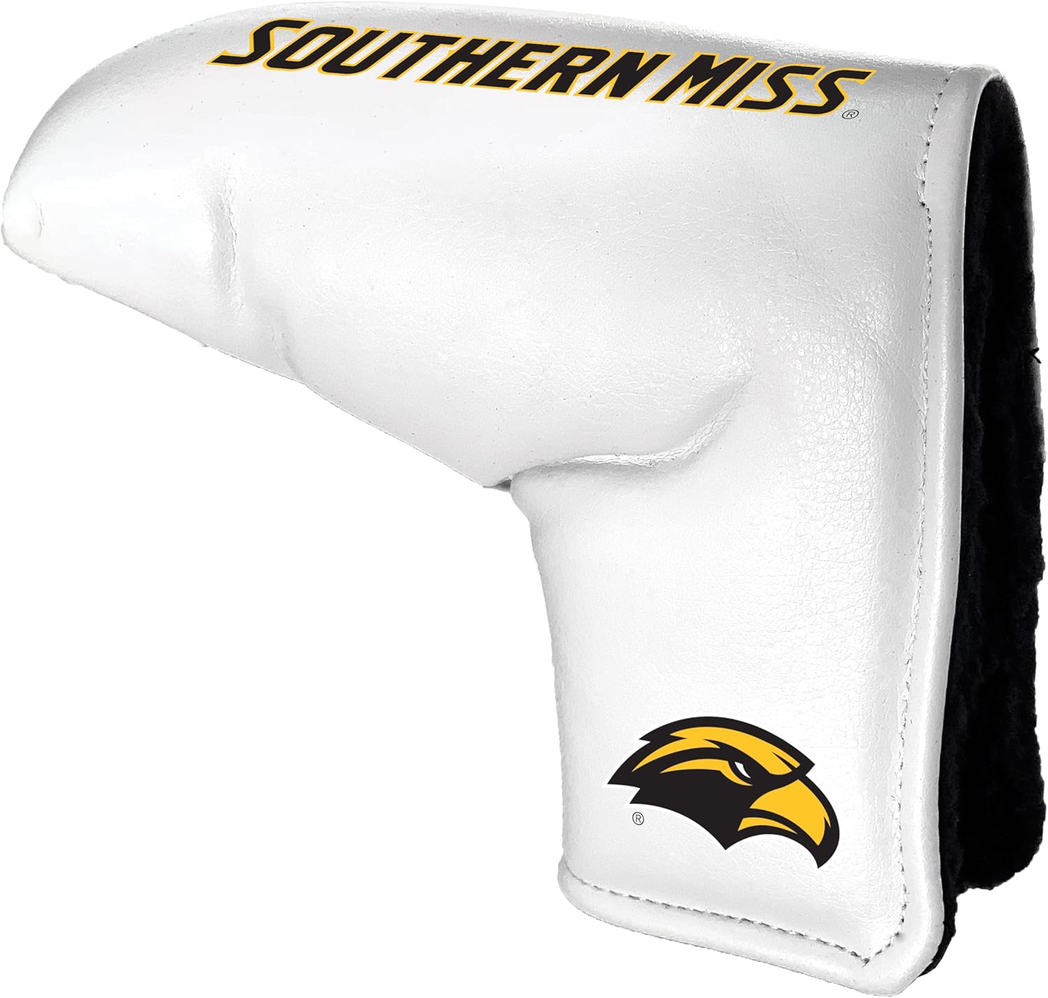 Team Golf NCAA Southern Mississippi Tour Blade Putter Cover (White), Fits Most Blade Putters, Scotty Cameron, Taylormade, Odyssey, Titleist, Ping, Callaway