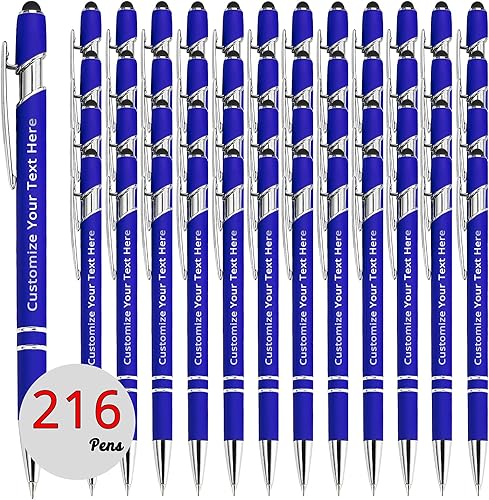 Vista 48 de Aolun Bolígrafo personalizado, bolígrafo grabado personalizado con lápiz capacitivo, metal suave al tacto, introduce el nombre, logotipo o mensaje