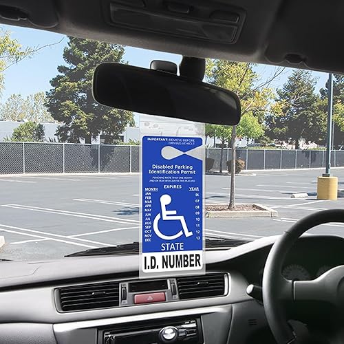Miniatura 8 de LotFancy Soporte para cartel para discapacitados, funda protectora para permiso de estacionamiento para discapacitados, 2 piezas, cubierta de cartel