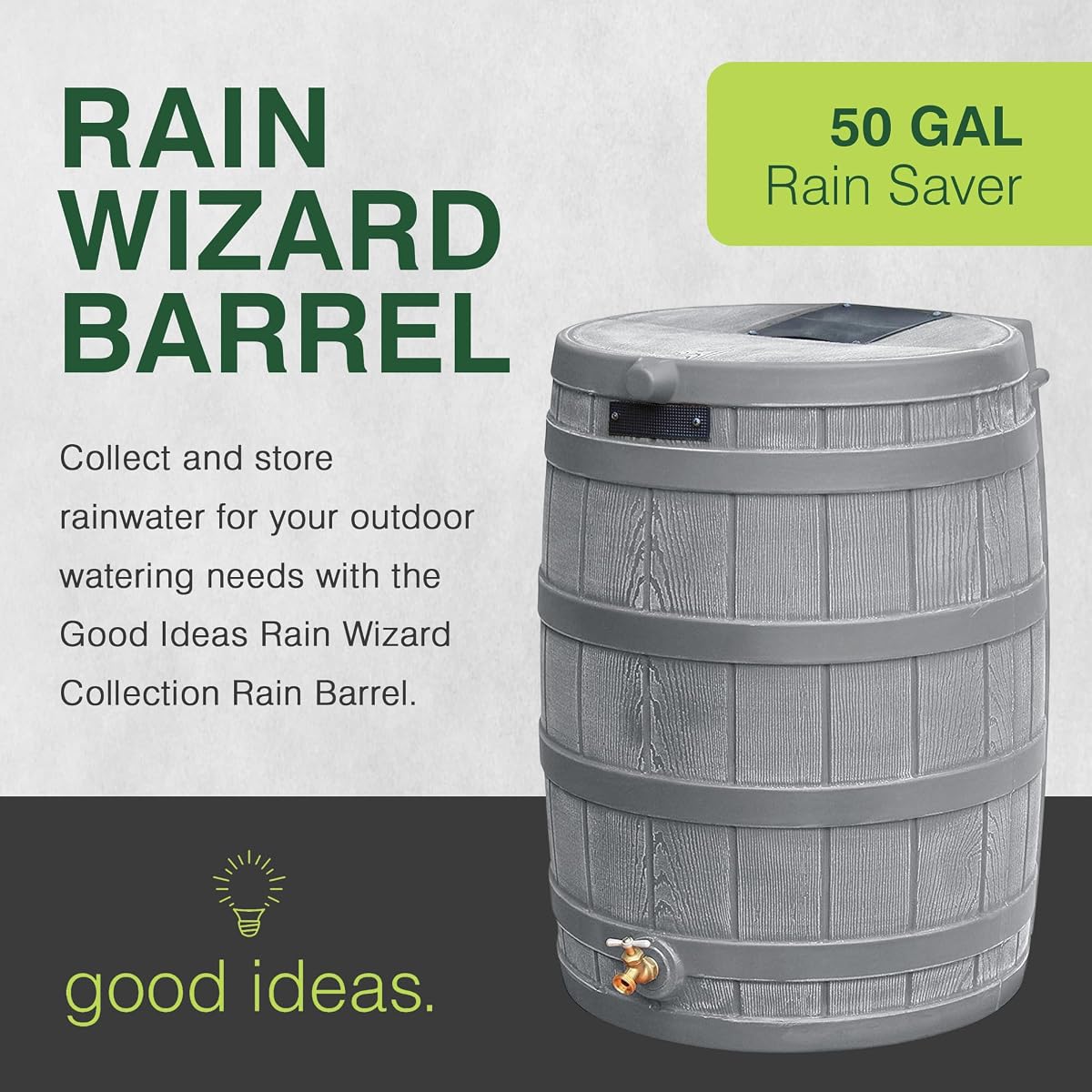 GHP 50 Gallon Rain Barrel view 2