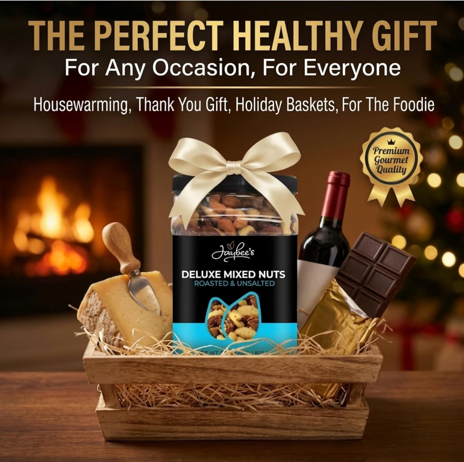 Jaybee’s Unsalted Mixed Nuts | | Gourmet Roasted Deluxe Nut Mix with