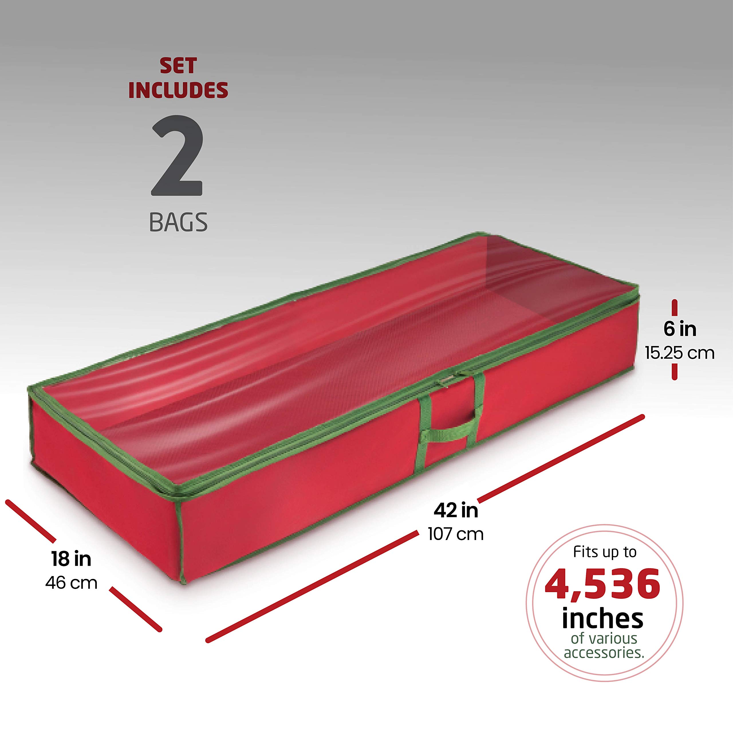 Zobernon Woven Under Bed Christmas Gift Wrap Storage And