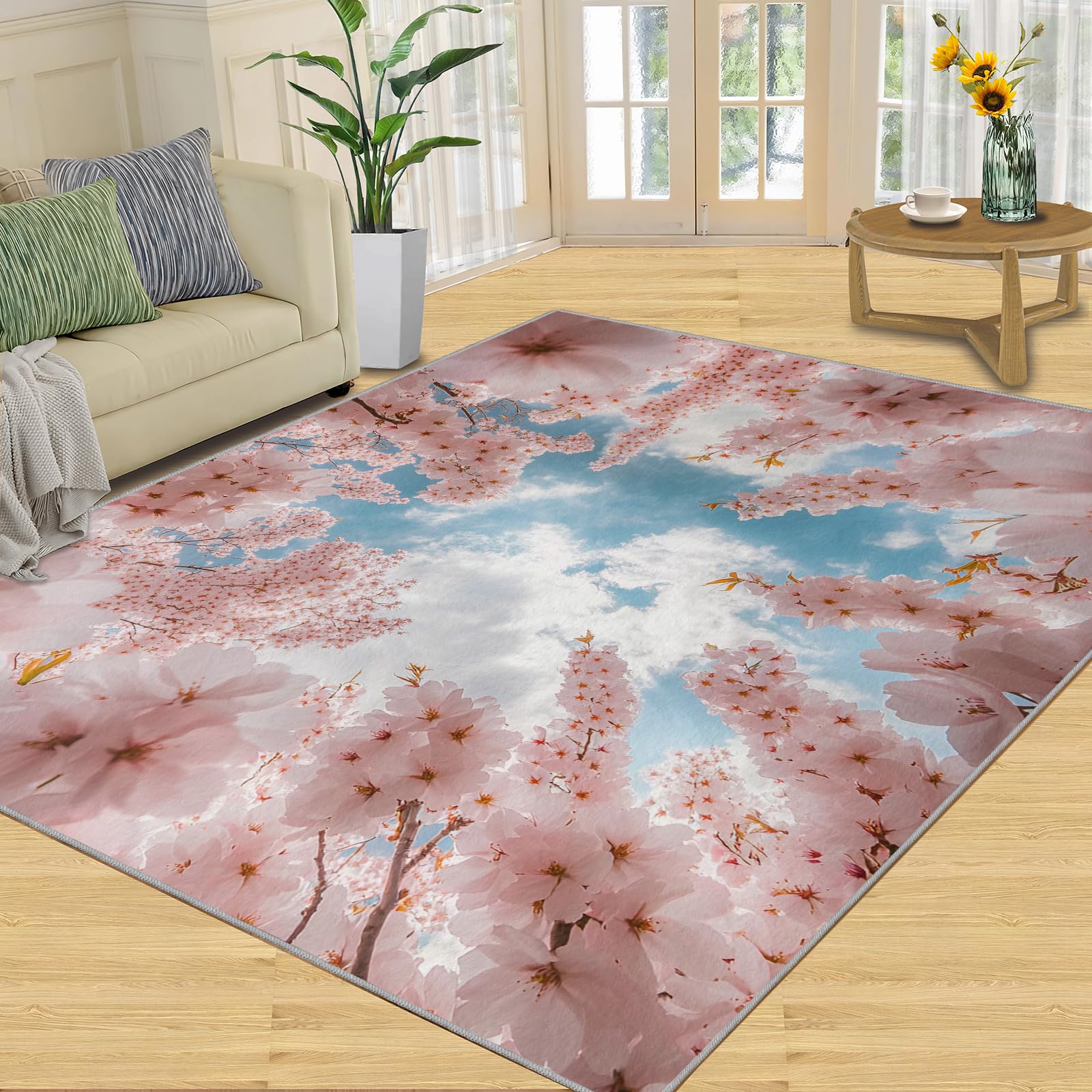 Tapis floral de rêve pour créer une ambiance cocooning dans votre chambre à coucher