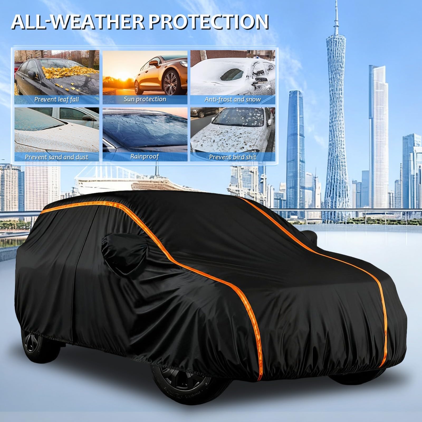 Auto Abdeckplane Vollgarage für VW Golf 1 Cabrio 1979-1994, Autoabdeckung für Ihr Auto vor Regen, Schnee, Staub & UV | Wasserdicht & Stabil für Winter & Sommer