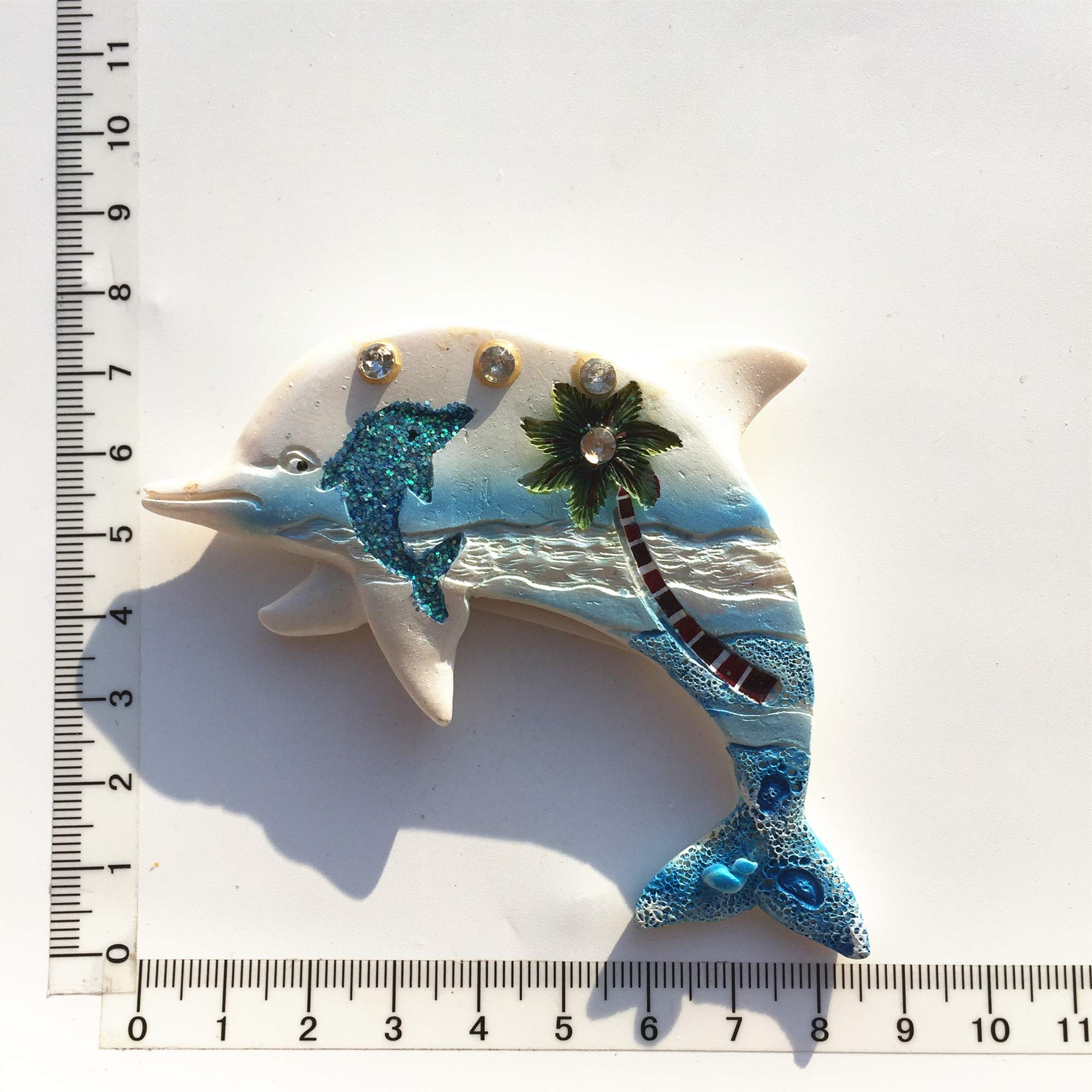 Calamita da frigorifero 3D Bari Italia, souvenir da viaggio, decorazione per frigorifero, adesivo magnetico dipinto a mano