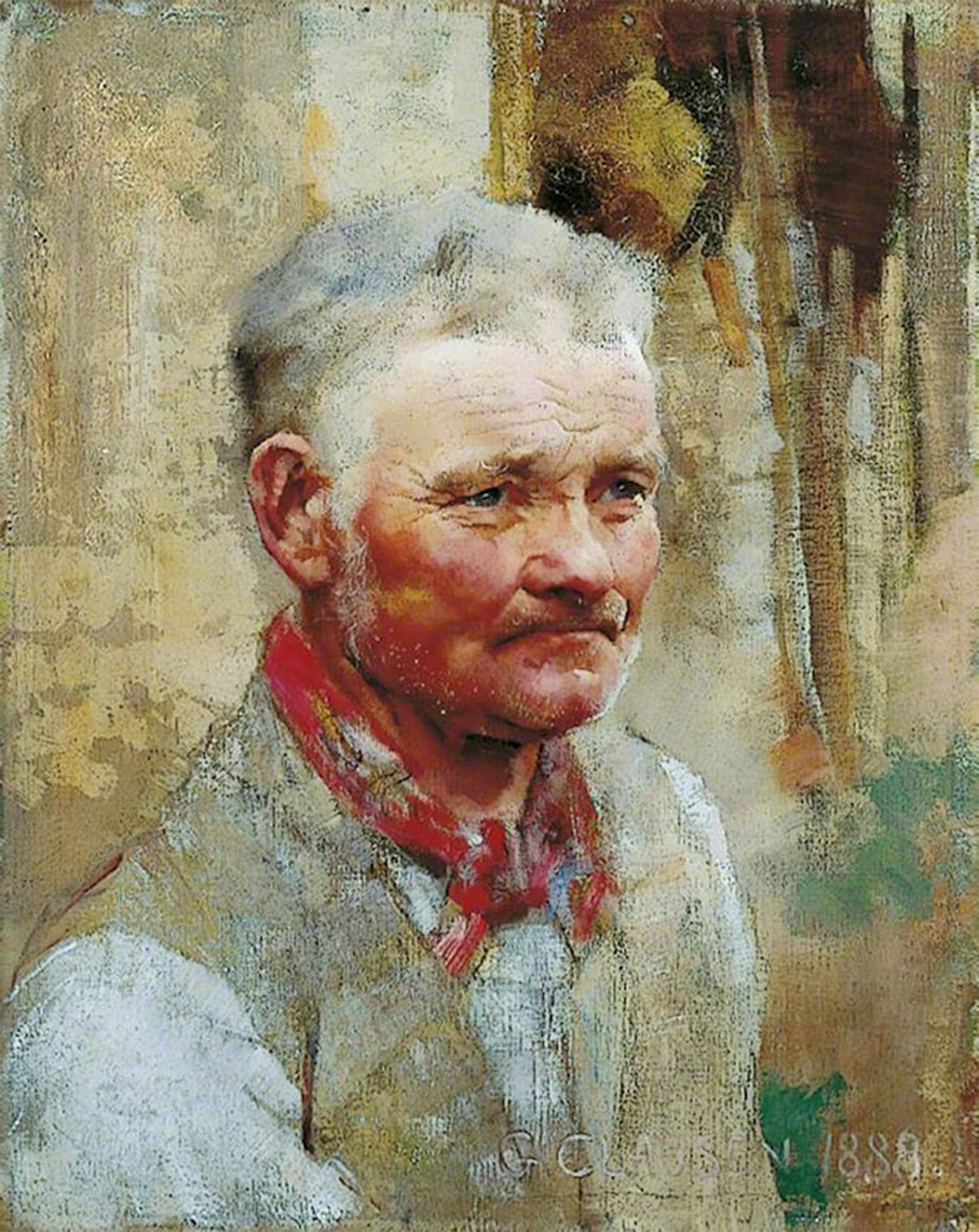 ARTXLXXBN Famous Painting Art Wall Decor Abstract Art Picture l'uomo del mugnaio Sir George Clausen Animal Pictures for Home Decor 60x90cm