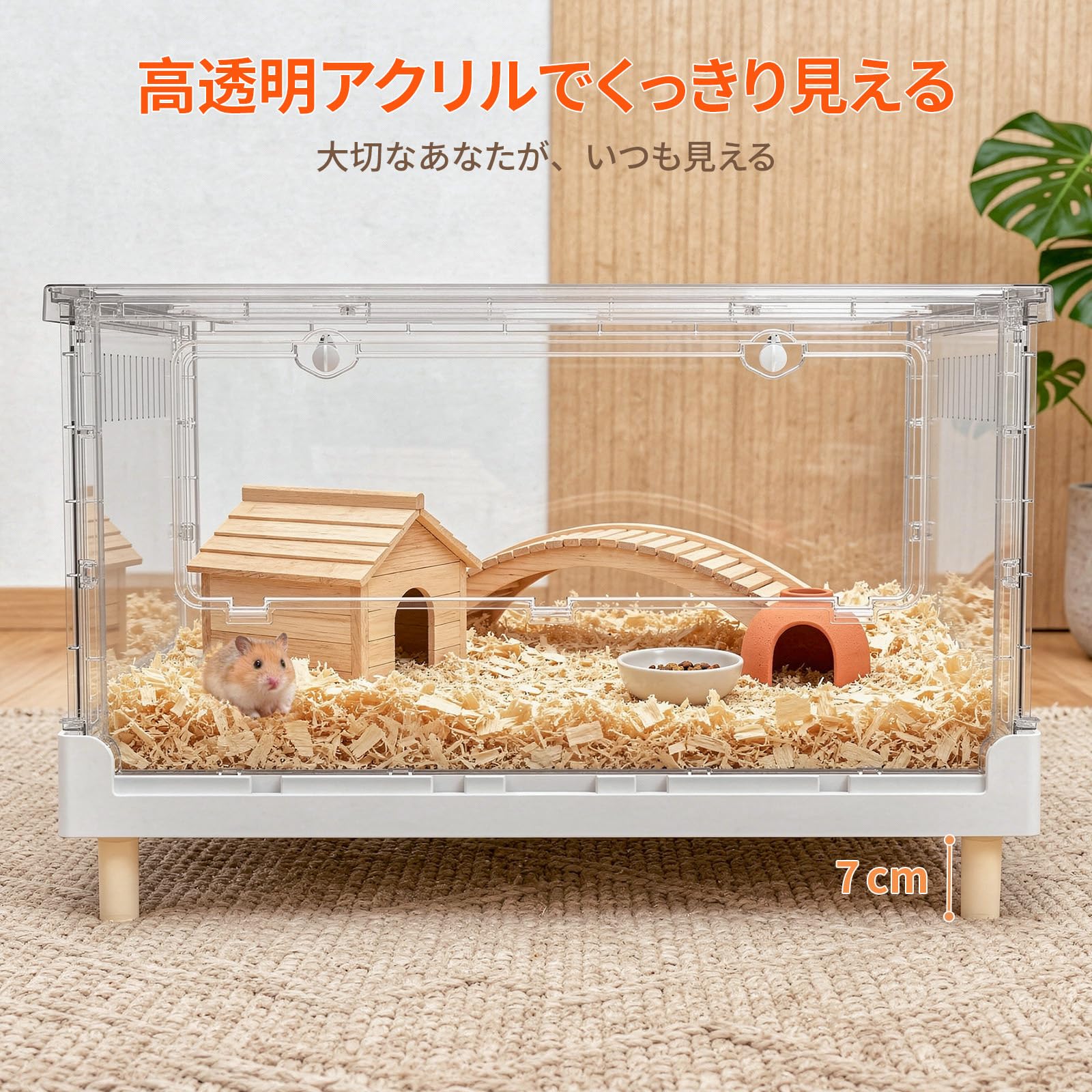 Amazon | Ruexue ハムスターケージ＆モルモット、小動物ペット用の完全