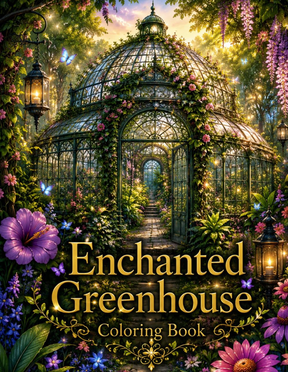 Enchanted Greenhouse Coloring Book: A Magical Journey Through Botanical Gardens, Fantasy Conservatories, Whimsical Flowers, Cozy Greenhouse Retreats, and Enchanting Nature Scenes