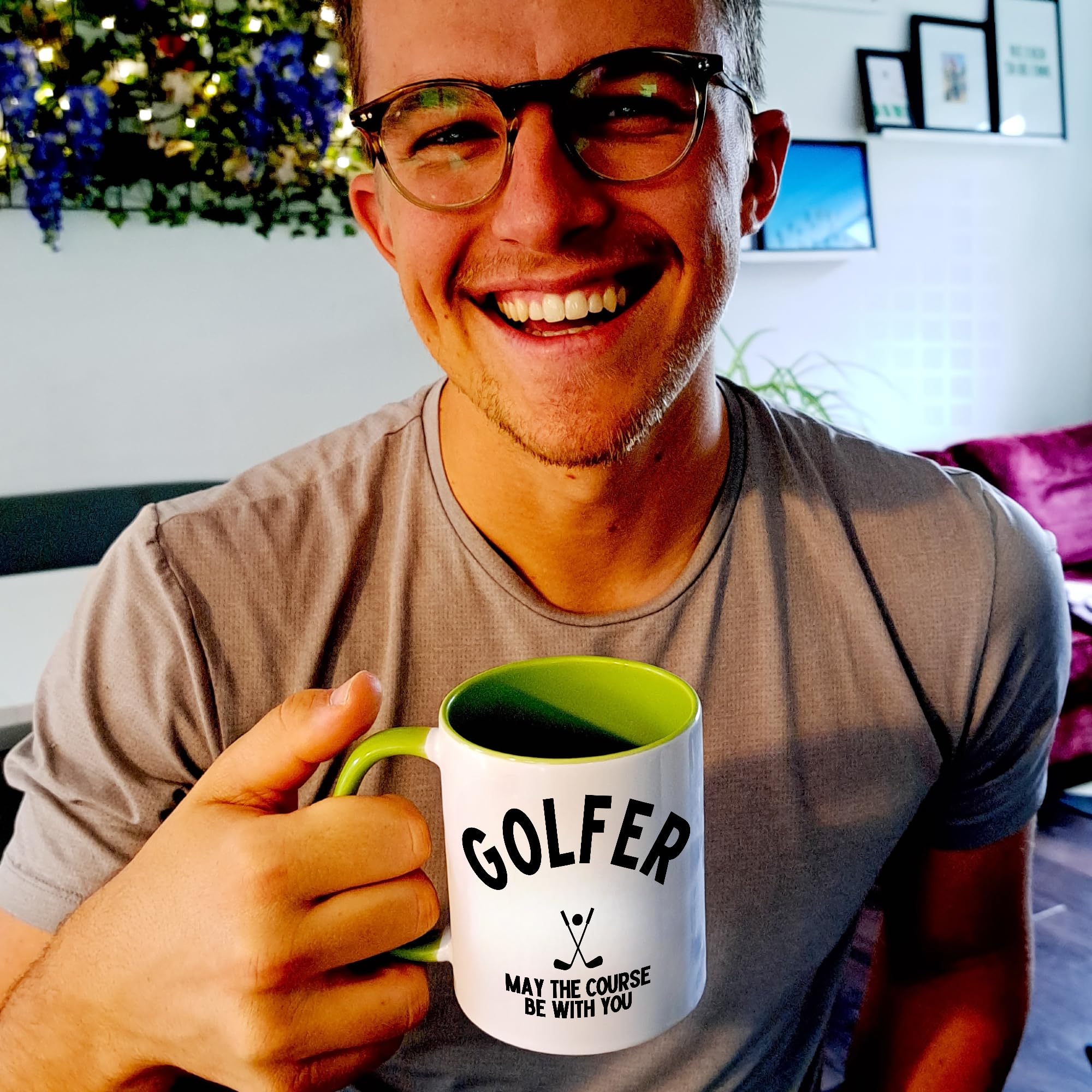 Worry Less Design Funny Golf Mug, 330ml Ceramic Coffee Cup, Golf Gifts for Men, Presents for Golfers - Image 3