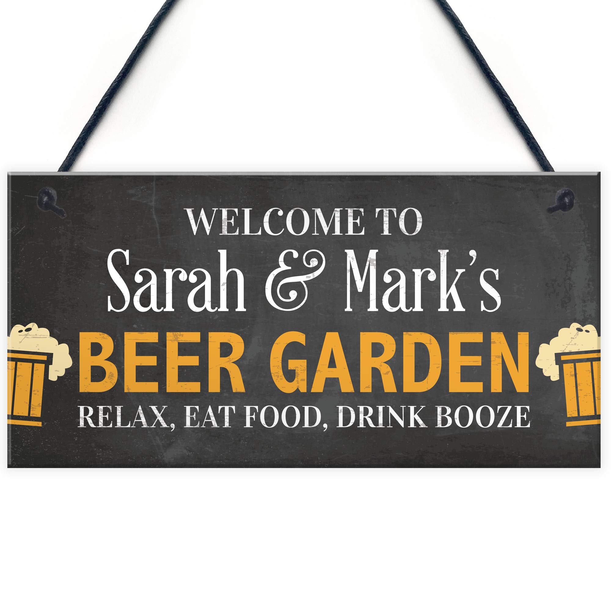 Red Ocean PERSONALISED Beer Garden Sign Pub Bar Sign Man Cave Sign Garden Plaque Funny Bar Sign