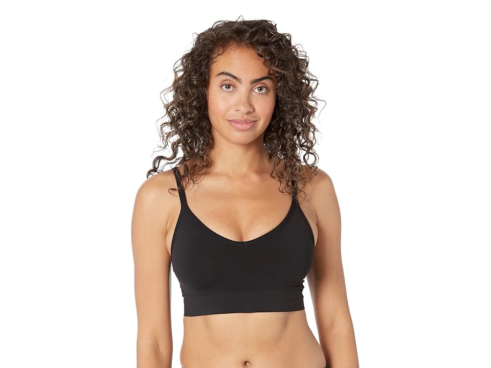 Spanx Ecocare Everyday Shaping Longline Bralette (Very Black) Women's Lingerie INTERNATIONAL SHIPPING