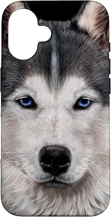 iPhone 16 Siberian Husky Dog Face Case