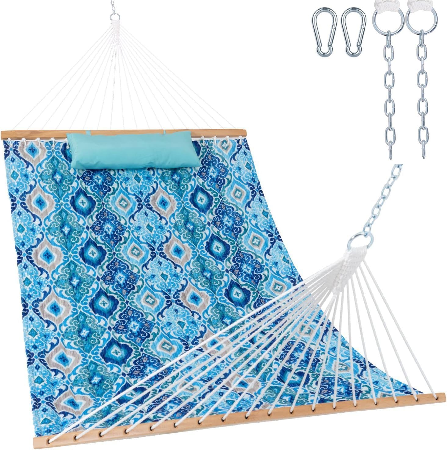 Lazy Daze Double Quilted Hammock with Pillow
