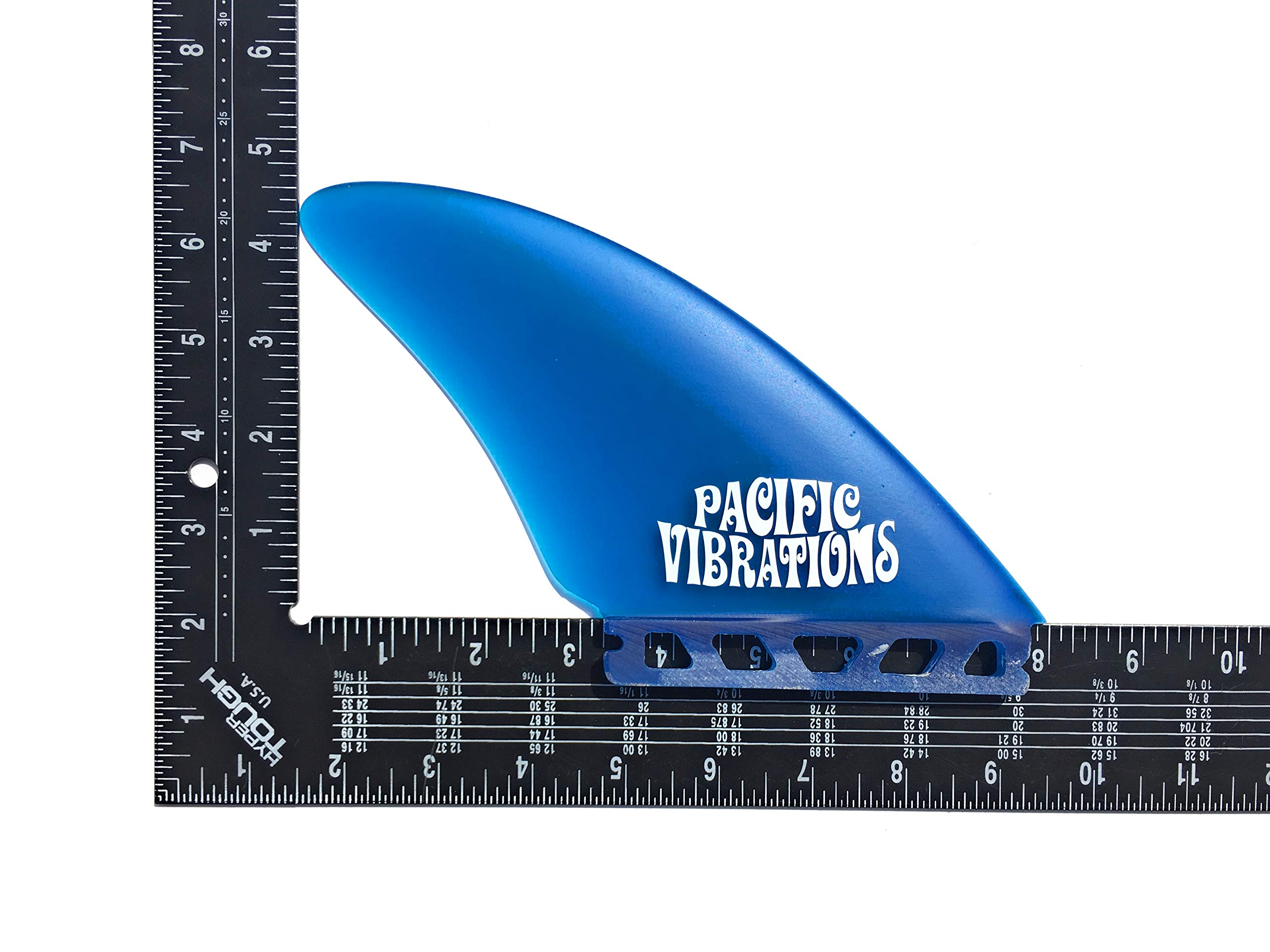 PACIFIC VIBRATIONS Futures Controllers Surfboard fins 4 Quad fin Set Fiberglass Color Blue