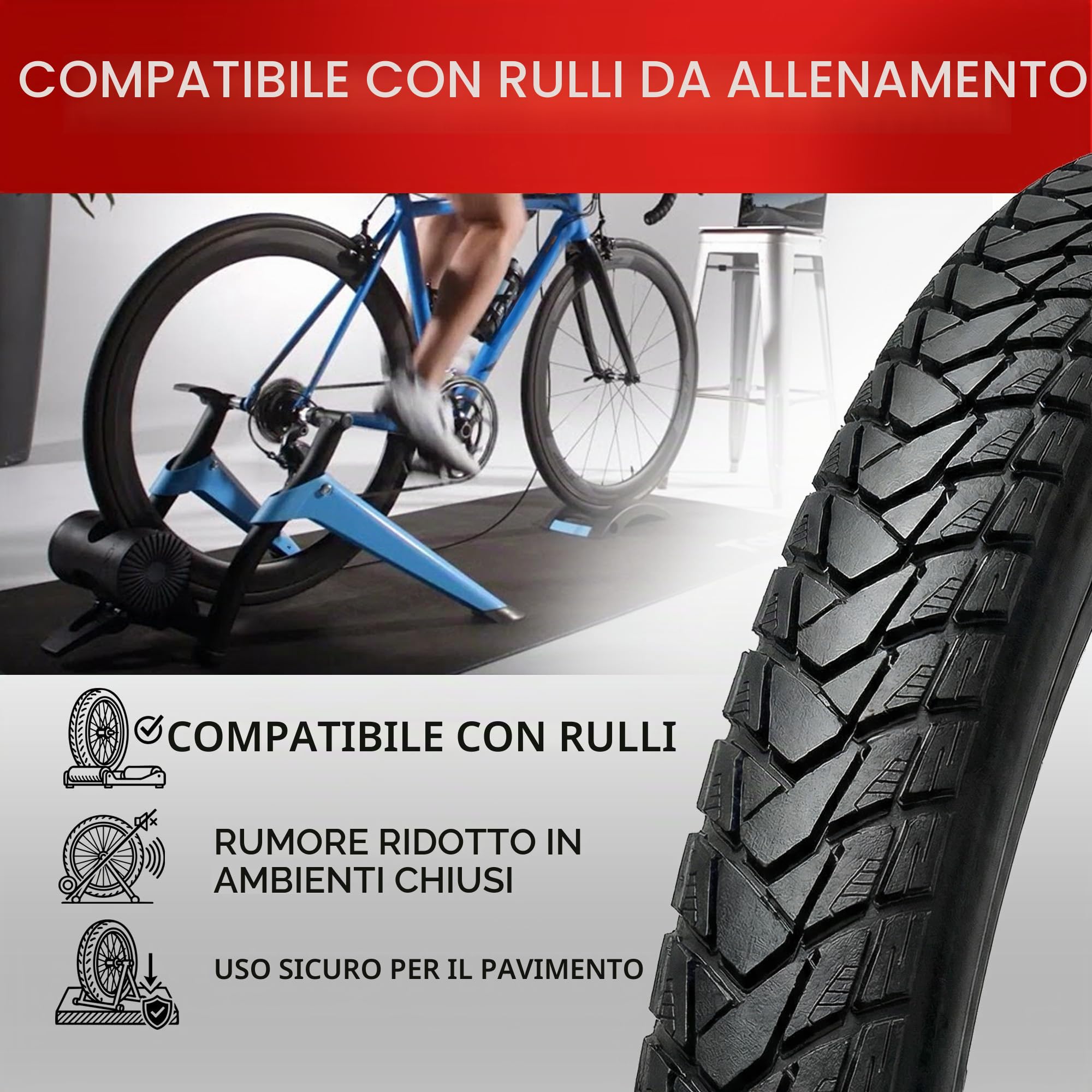 Fincci Copertoni 700x45 47-622 Pieghevole 60TPI con Protezione Antipuntura | Copertoni 47-622 con Carcassa 60TPI e Protezione in Aramide da 1 mm per Copertoni Bici 28 - Set da 2