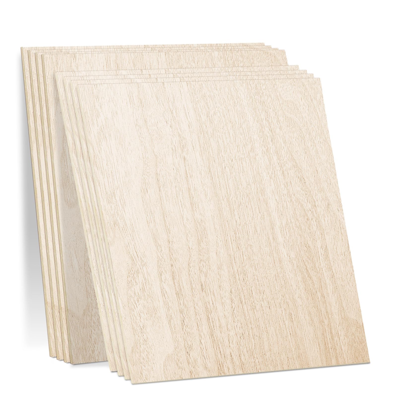 Frylr Baltic Birch Plywood 8 PCS, 12 x 12 x 1/4 Inch Plywood Sheet Board, 6mm Premium A/A Grade Craft Wood, Unfinished Wood Perfect for Wood Burning, Laser Cutting and Scroll Saw Nature Veneer Color