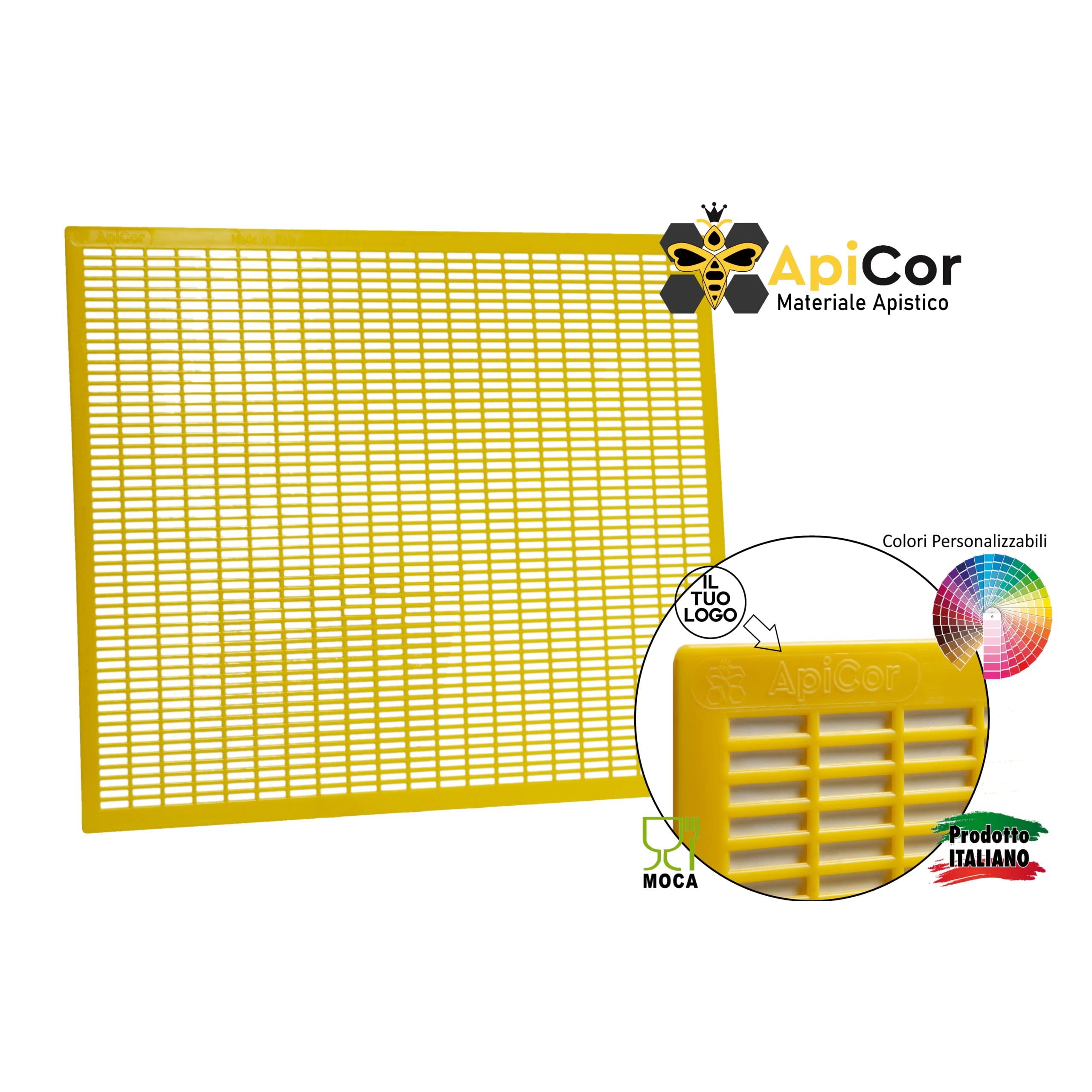 Escludi Regina Plastica Alimentare 43x50 cm Giallo x Arnia Dadant Made in Italy
