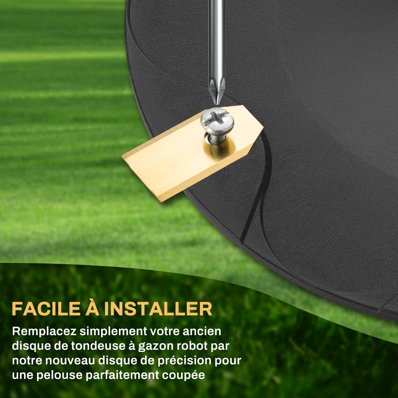 【Coupe Plus Efficace】 Disque de Lames + 6 Pièces Compatibles avec Gardena Sileno Life, Sileno, Sileno Plus, R100li R130li R160li, Disque de Lames pour Tondeuse Robotisée
