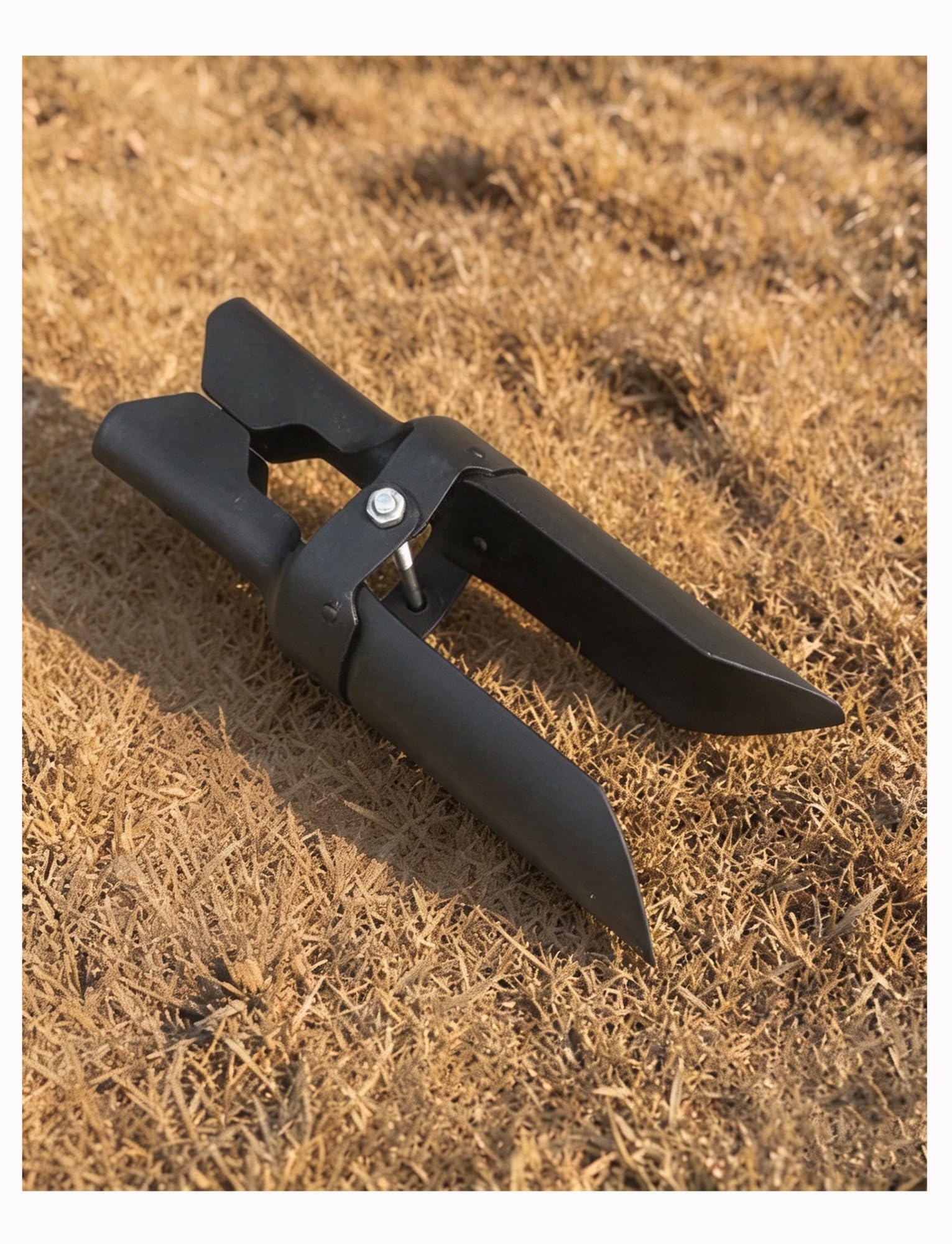 Robuster manueller Pfostenlochgräber mit ergonomischem Langen Griff – Erdbohrer aus Manganstahl for Zaunpfosten und Briefkästen(Digger Head Only)