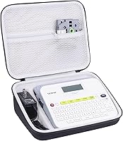 Vista 2 de khanka Estuche de viaje rígido de repuesto para Brother P-Touch Pt-d400 PTD400AD, PT-D410, PT-D460BT etiquetadora avanzada para el hogar y la Blanco