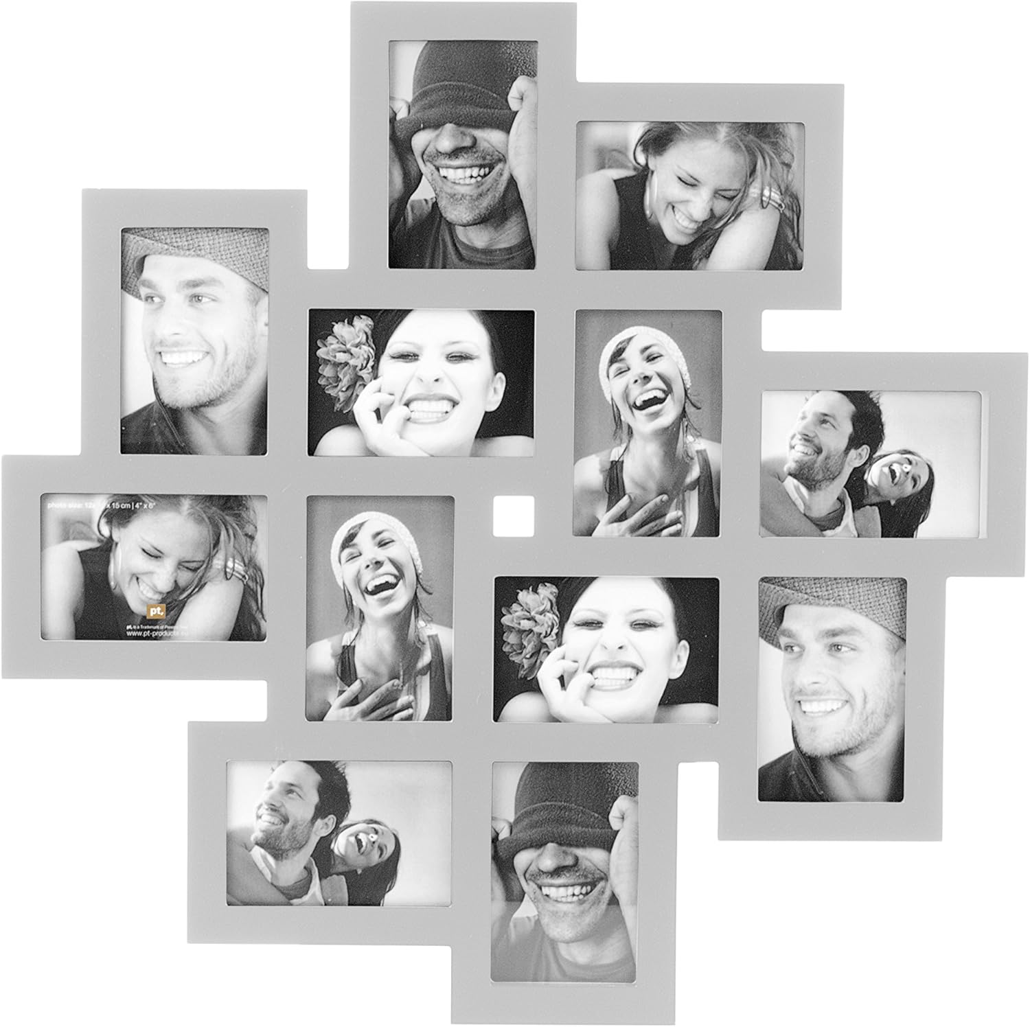 Present Time Large Cluster Photo Frame, Silver Collage