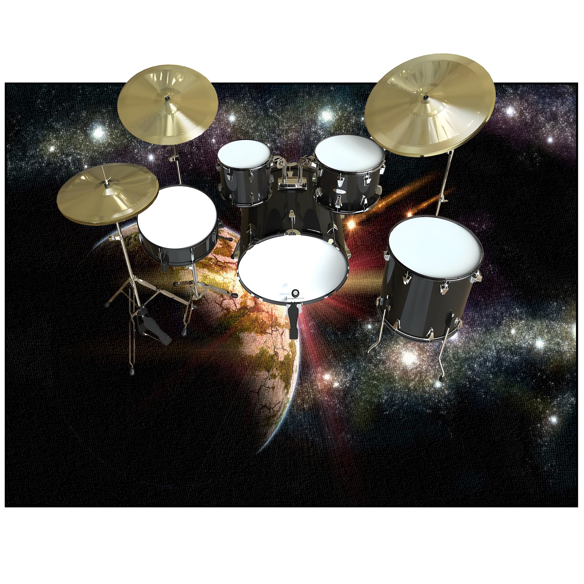 Dywan perkusyjny, izolacja akustyczna, profesjonalny elektroniczny jazz, zestaw dywanów do perkusji basowej, werbla i innych instrumentów, 150 x 120 cm