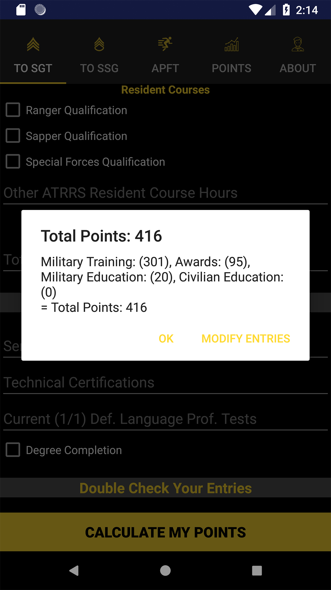 Army Promotion Point Calculator App on Amazon Appstore