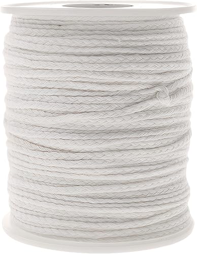 100 calcomanías de mechas de vela de 4.72 pulgadas, preenceradas, sin humo, trenzadas, 2 portavelas de metal y práctico fijador de mechas,