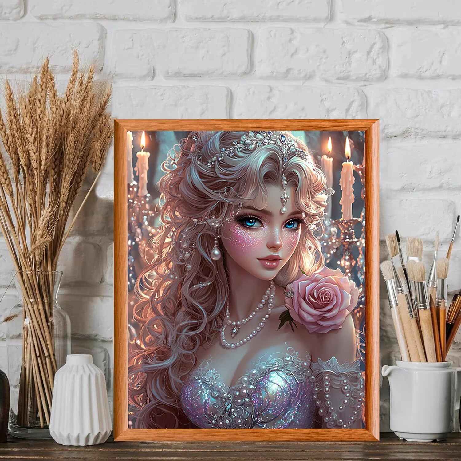 Schöne Prinzessin Malen Nach Zahlen Erwachsene Anfänger, 60x80cm c-656 | Handgemalt Ölgemälde Kit für Mädchen Jungen ab 7 8 9 Jahre, Rahmenlos, für die Wanddekoration zu Hause, DIY Acrylmalerei
