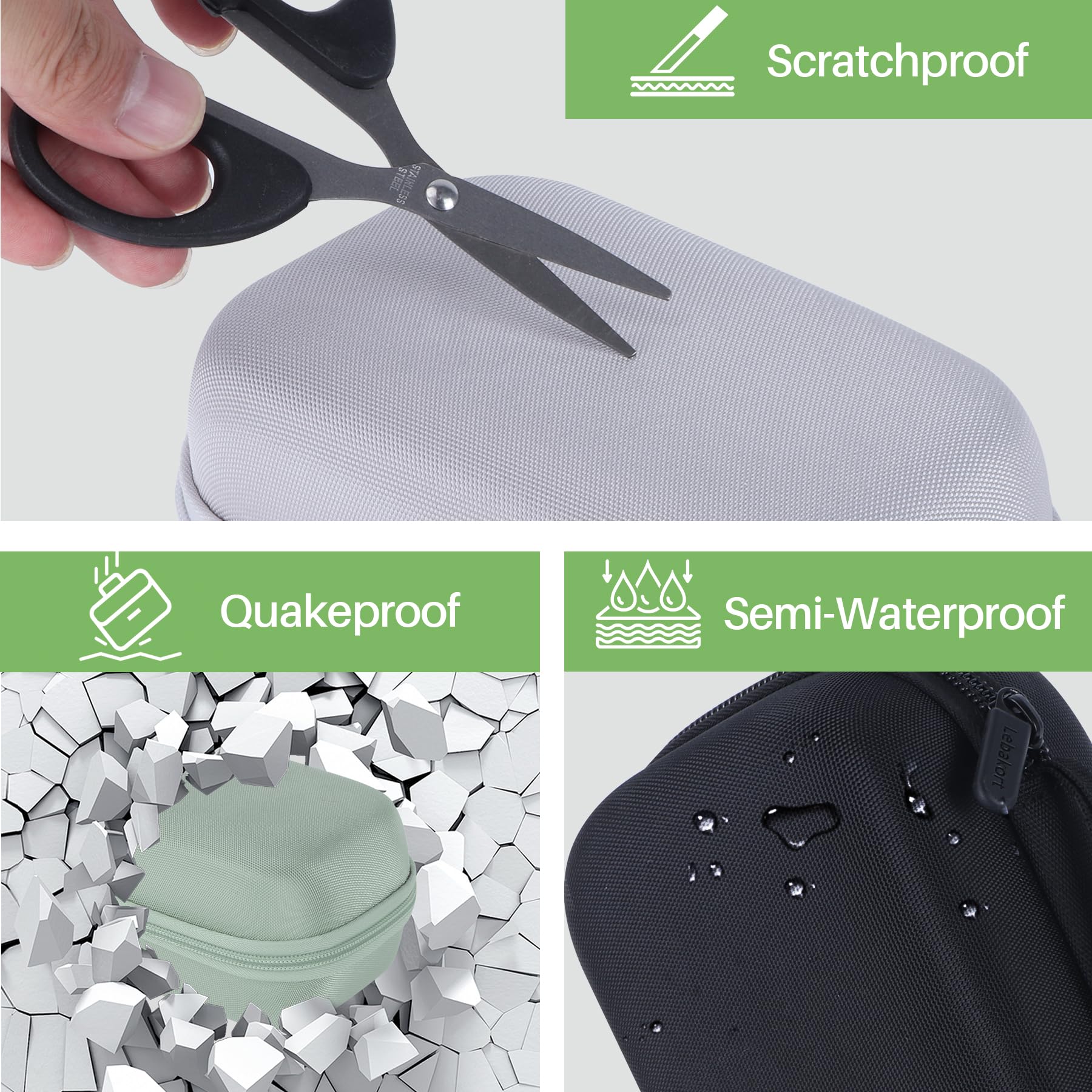 Lebakort Twarda obudowa kompatybilna z hybrydowym aparatem Fujifilm Instax Mini Liplay+/Liplay do natychmiastowego filmowania i drukowania zdjęć, Żółty+zielony, 15×10×8 cm, Klasyczny