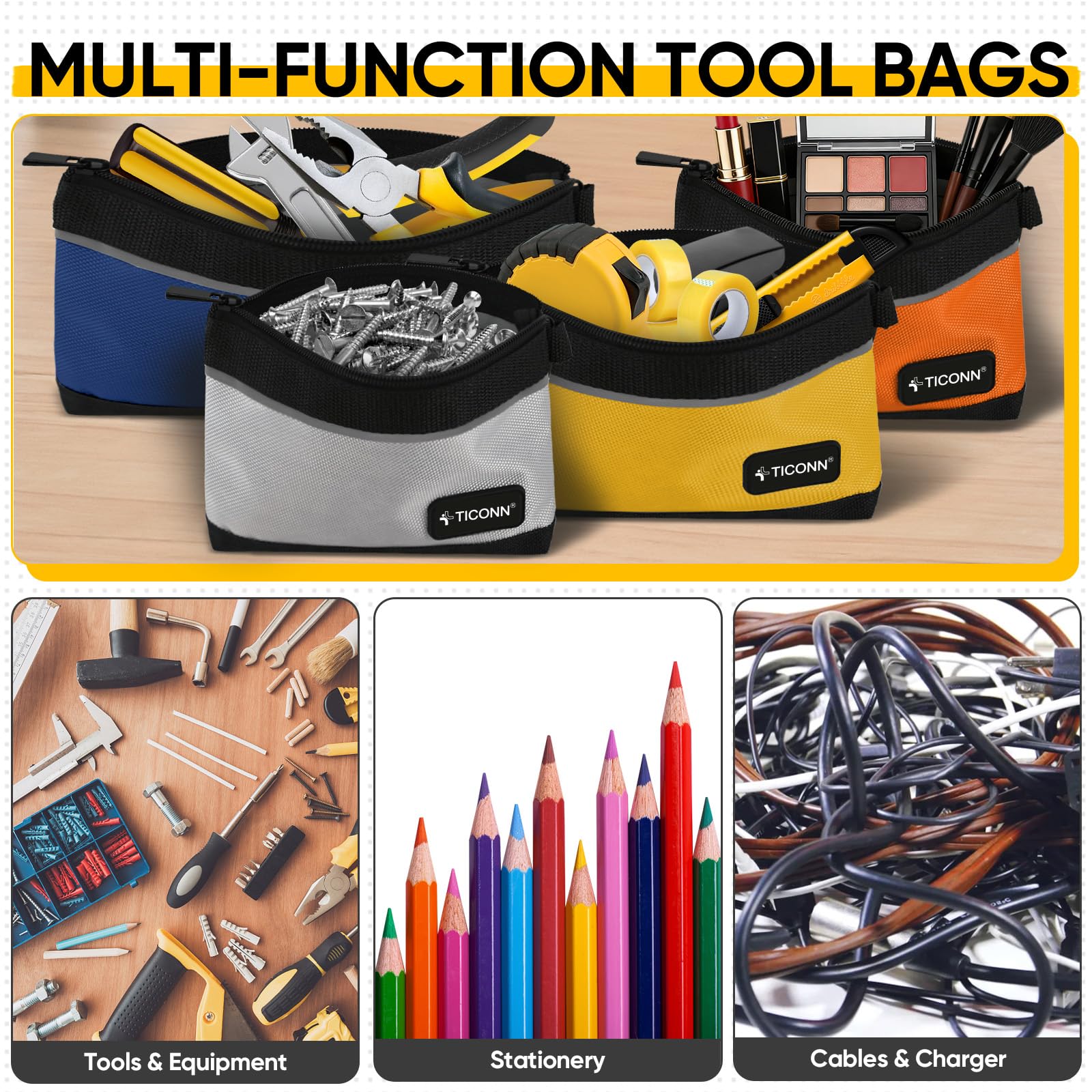 TICONN Tool Pouches - Waterproof & Durable -6