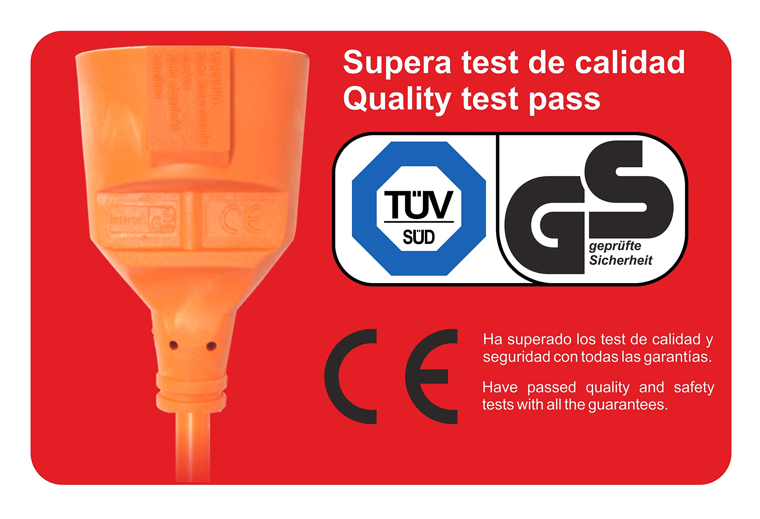 Silver Electronics 9211 przedłużacz trzpienia wąż (15 m) czerwony