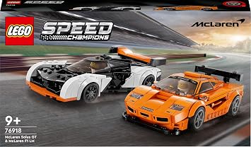 LEGO Speed Champions McLaren Solus GT and McLaren F1 LM 76918-9 Collectible and Displayable Creative Toy Model Making Set for Children Ages and Over (581 Pieces)
