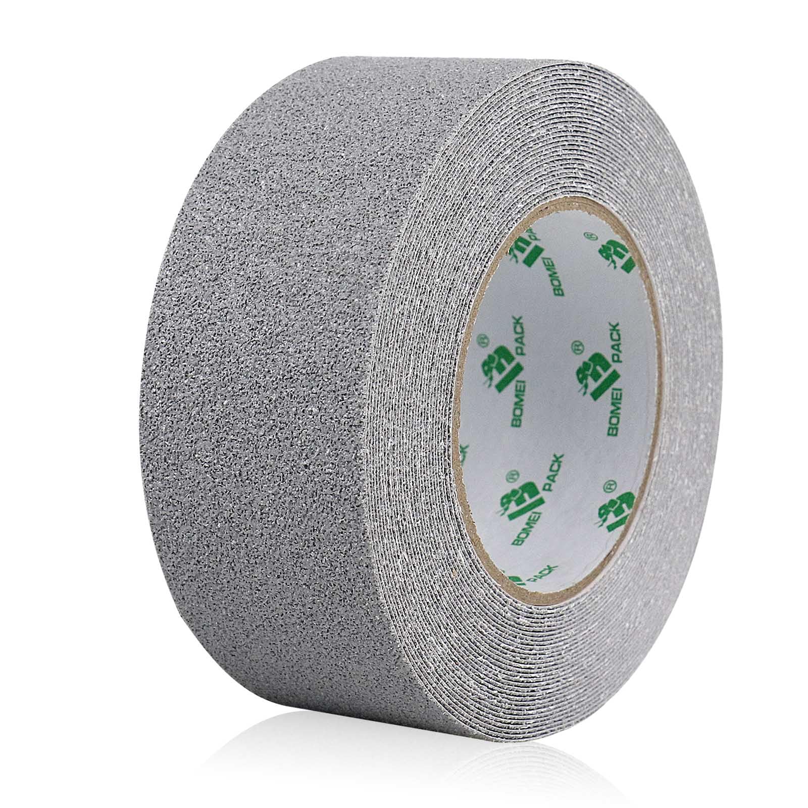 BOMEI PACK Gris Cinta adhesiva antideslizante, 2 Rollos 50mmx10m cinta adhesiva antideslizante, fuerte seguridad adhesiva para uso en interiores y exteriores
