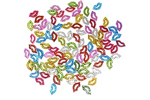 Lipgloss Charms: 100PCS Resin Glitter Sexy Lip Cabochons