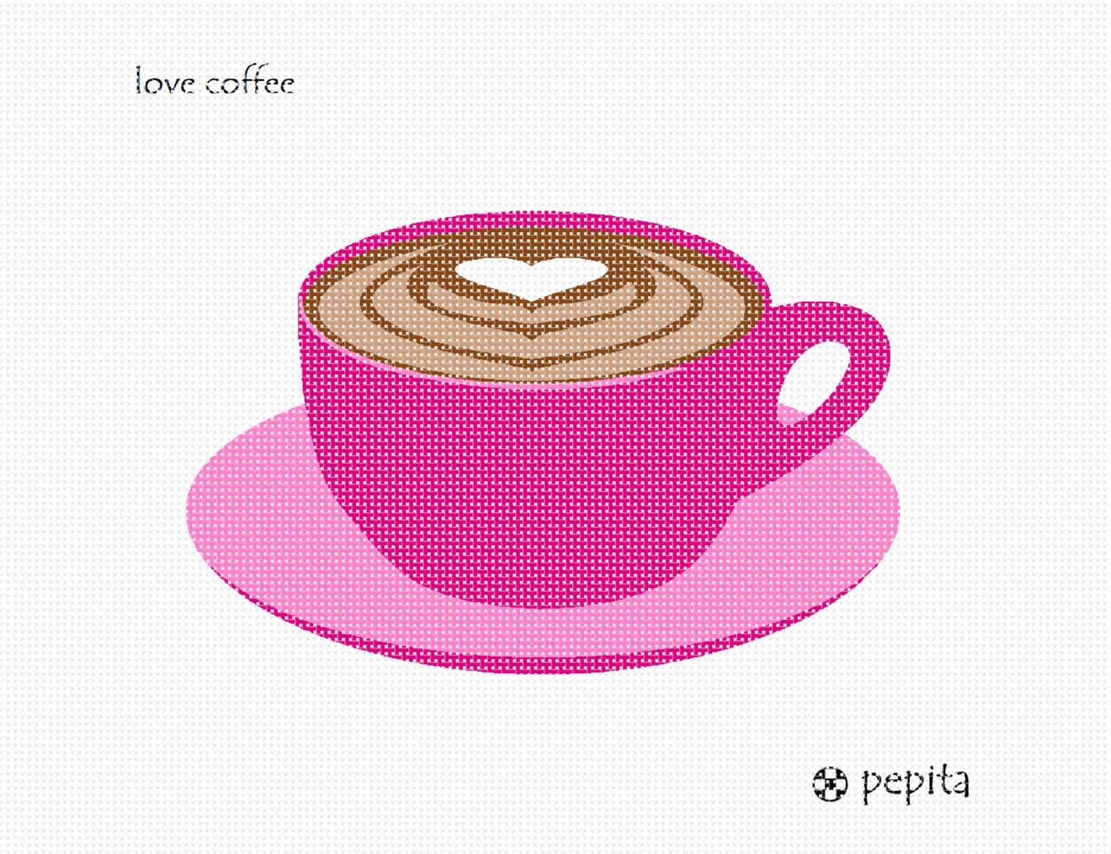 Pepita Needlepoint kit: Love Coffee, 10