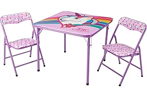 Idea Nuova Jojo Nickelodeon Siwa 3pc Table Set with 2 Folding Chairs & 1 Table