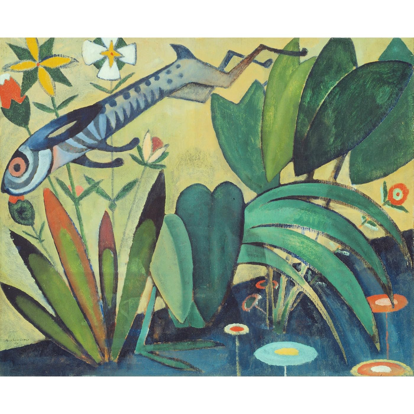 Le saut du lapin impression giclée vibrante, affiche décorative murale pleine d'émotion