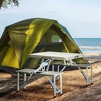 【HOLLER】camping stainless side table Amazon.com: zxhrybh Folding Camping Table, Stainless Steel