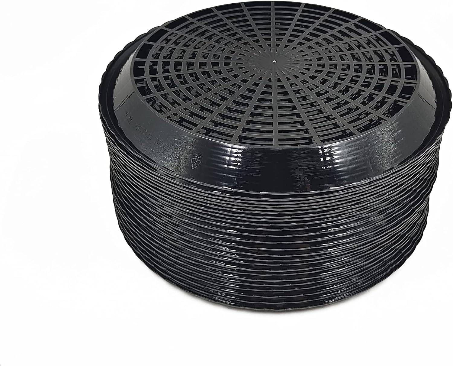 24 Pack Reusable Plastic Paper Plate Holders Heavy Duty Woven Paper Plate Holder (Black)