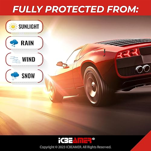 Miniatura 5 de ICBEAMER - Antena automotriz corta de aluminio roja con acabado pulido de fibra de carbono de 3 pulgadas (76 mm) con bobina de cobre interna de