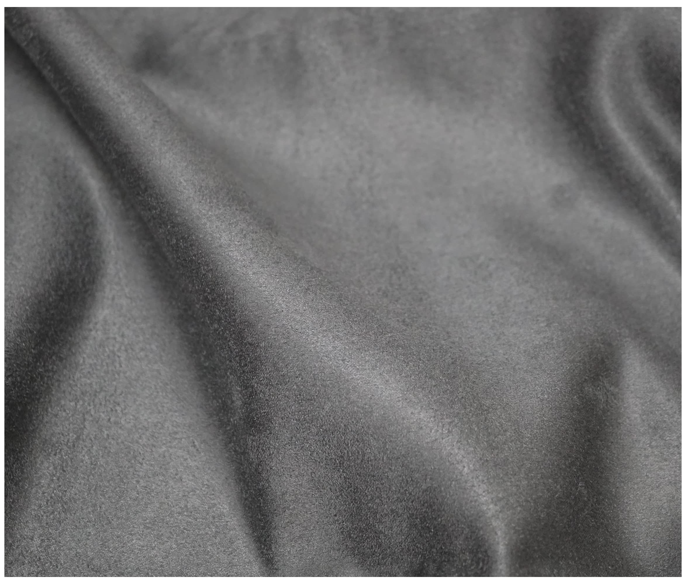 Faux Suede Soft Touch Leatherette Upholstery Fabric for Furnishings Cushions Curtain (300 x 150cm (3 Metre), Pewter) - Image 3