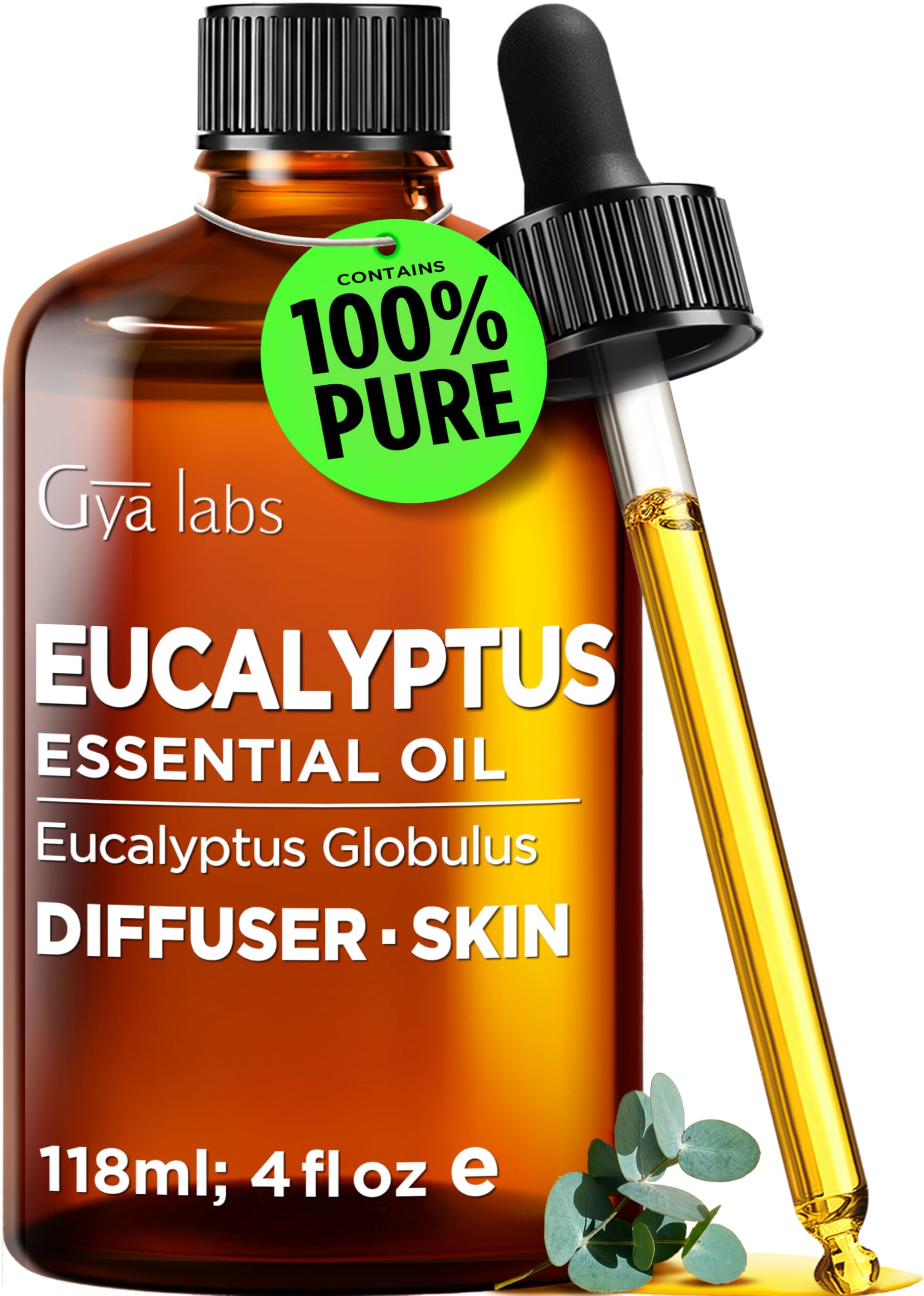Eucalyptus Essential Oil for Skin, Hair &amp; Diffuser - 4 Fl Oz