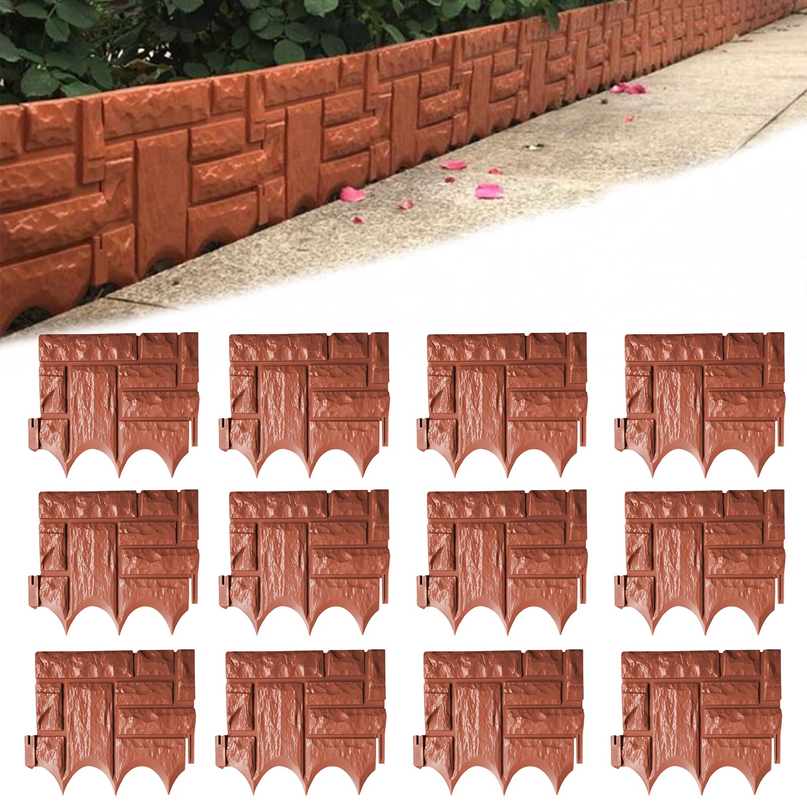Buy Garden Decorative Edging Fence,Garden Border Edging Plastic Flower