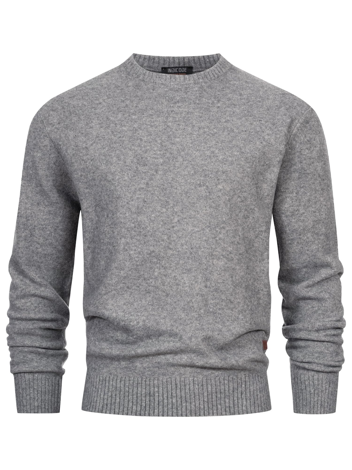 Indicode Intrax - Jersey de punto fino con cuello redondo para hombre
