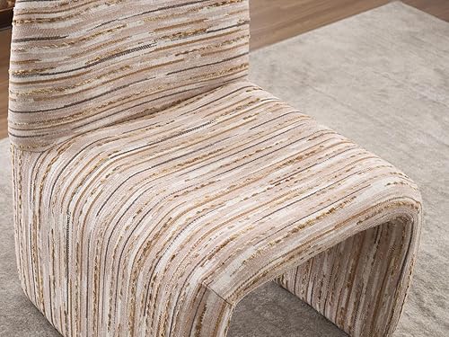 Miniatura 4 de Silla moderna para sala de estar con otomana, silla tapizada de lino mixto, cómoda silla de lectura lateral para sala de estar, dormitorio,