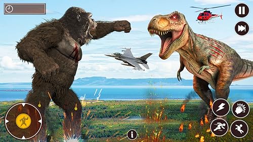 jogos de caça e luta de gorila irritado de pé grande selvagem: jogo de luta de ataque de cidade de g