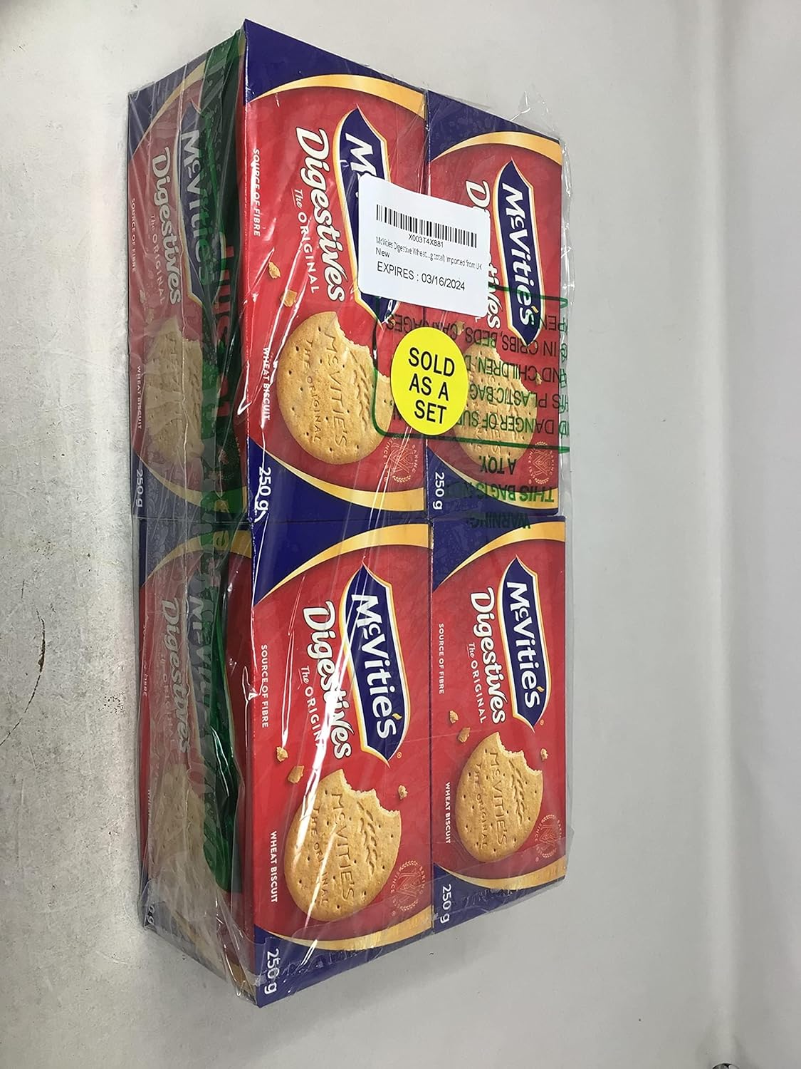 McVities Digestive Wheat biscuits 225g x 4 box (900g total) Imported from UK